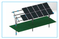 Single Pole East-west Adjustable  Ground Solar Mounting System